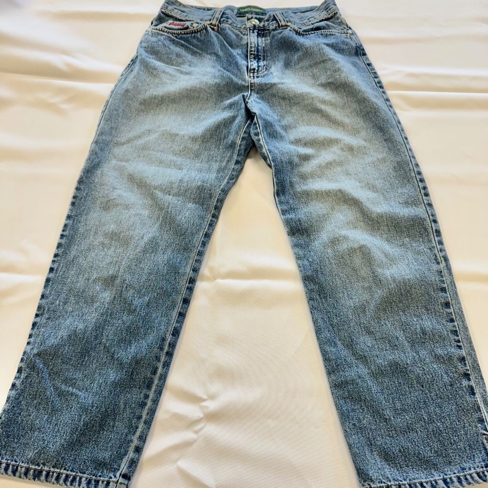 Lauren Ralph Lauren Vitnage Medium Wash Jeans Rare SW Buttons Size 6P